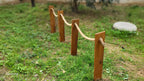 Rustic Rope and Wood Garden Edging Wooden Pathway Border Homeartparis production