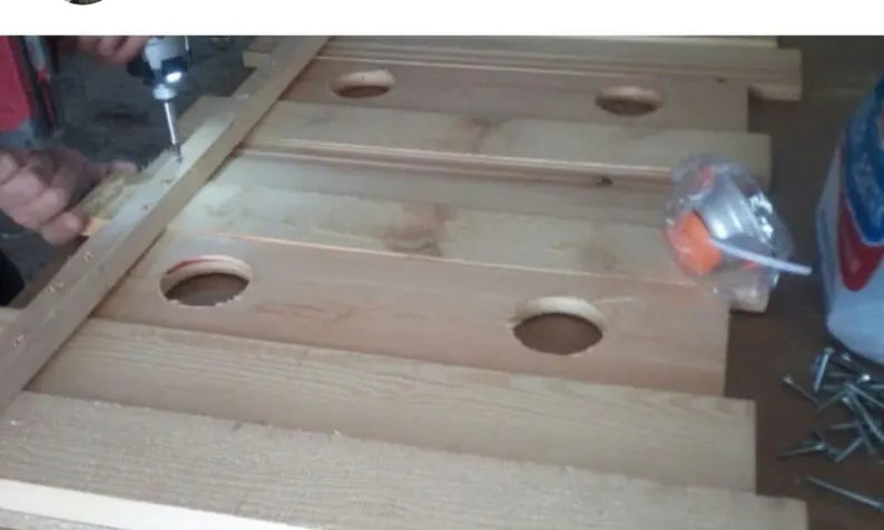 Rustic Wood Ceiling Lamp | Geometric 4 Spot Light Fixture | Adjustable Chain Hanging Natural Loft Lighting