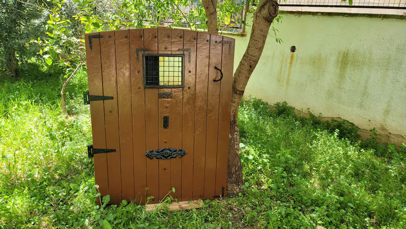 Vitage Wooden Garden Gate, Medieval Castle Style Door, rustic Farmhouse Decor Homeartparis production