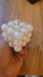 homeartparis Set of 3 Shining Gilded Bubble Candles Aesthetic Cube Candle Pack Homeartparis production