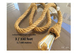 Home Art Paris - Single Rope Pendant Light, Custom Length Cord, Rustic DIY Lighting Kit, Jute Rope Lamp, Industrial Edison Bulb Fixture