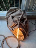 Home Art Paris - Single Rope Pendant Light, Custom Length Cord, Rustic DIY Lighting Kit, Jute Rope Lamp, Industrial Edison Bulb Fixture