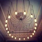 10 Arm Spider Chandelier, UL & CE Certified Black Cable Light, 150cm Adjustable Arms, Modern Industrial Pendant Light, Minimalist Ceiling