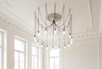 10 Arm Spider Chandelier, UL & CE Certified Black Cable Light, 150cm Adjustable Arms, Modern Industrial Pendant Light, Minimalist Ceiling