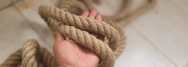 Customizable size Thick Jute Rope 1 Inch Diameter Rustic Garden Edging and Swing Rope Homeartparis production (Kopya)