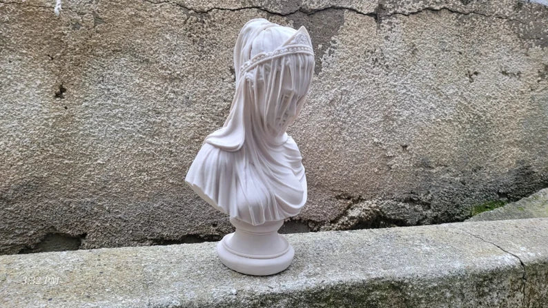 The Veiled Lady Bust Classical Style Statue Giovanni Strazza Replica Homeartparis production