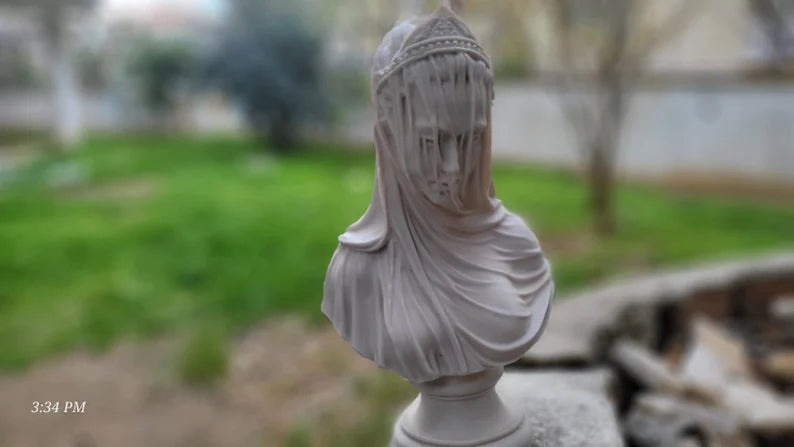 The Veiled Lady Bust Classical Style Statue Giovanni Strazza Replica Homeartparis production