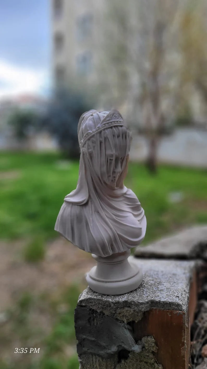 The Veiled Lady Bust Classical Style Statue Giovanni Strazza Replica Homeartparis production