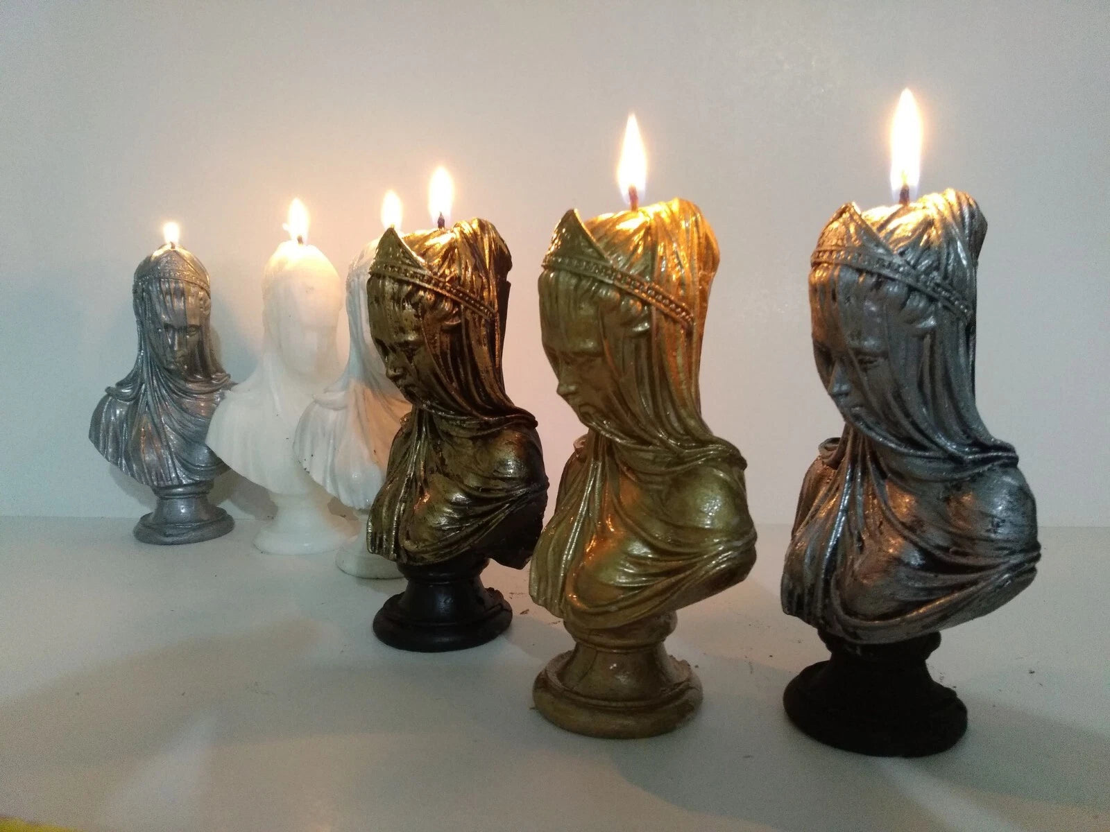 The Veiled Lady Statue Candle Decorative Bride Bust Scented Candle Homeartparis production