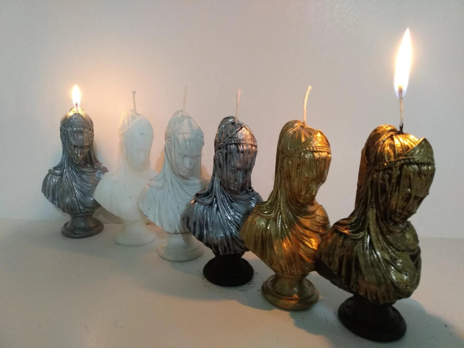 The Veiled Lady Statue Candle Decorative Bride Bust Scented Candle Homeartparis production