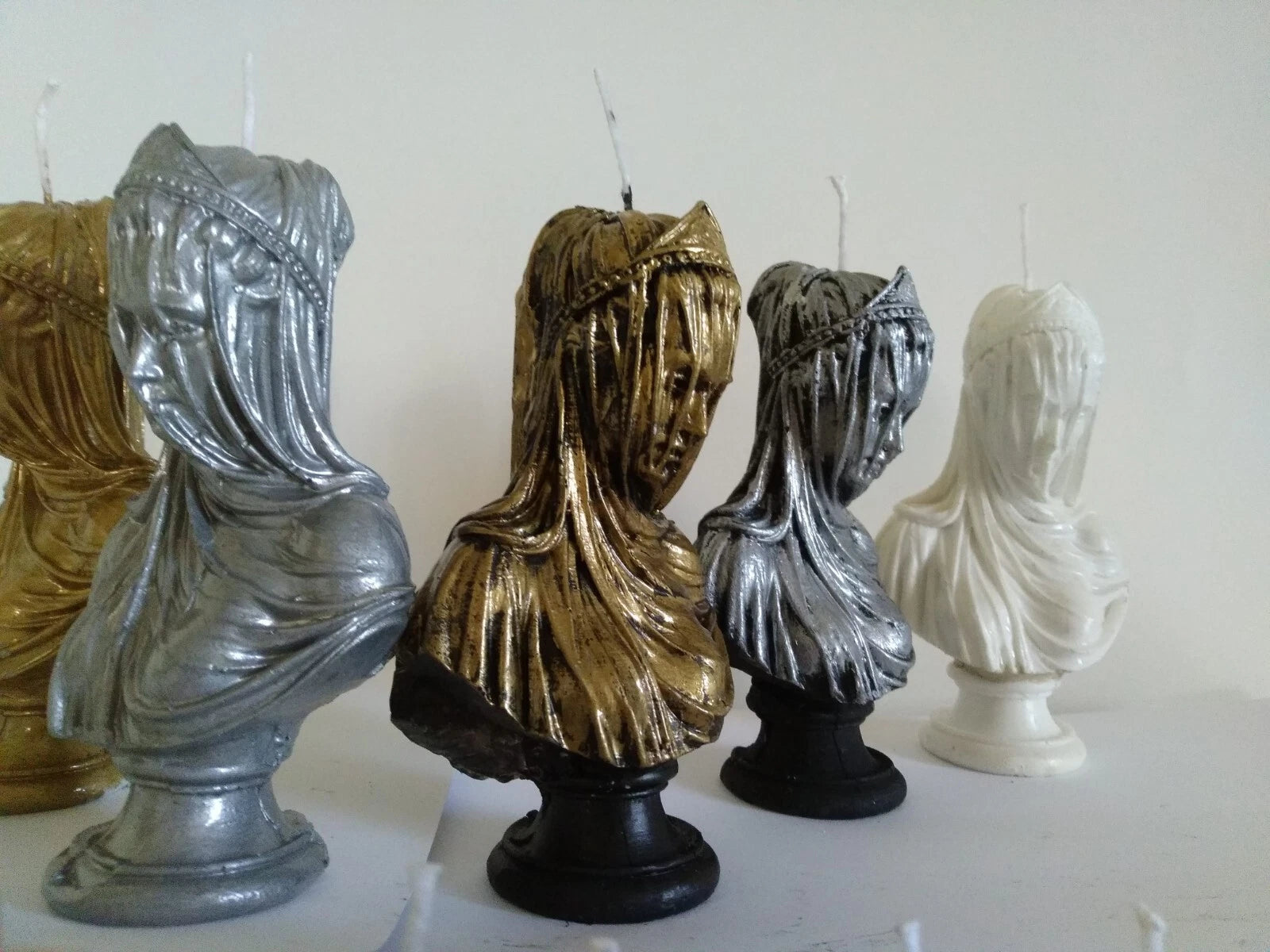 The Veiled Lady Statue Candle Decorative Bride Bust Scented Candle Homeartparis production