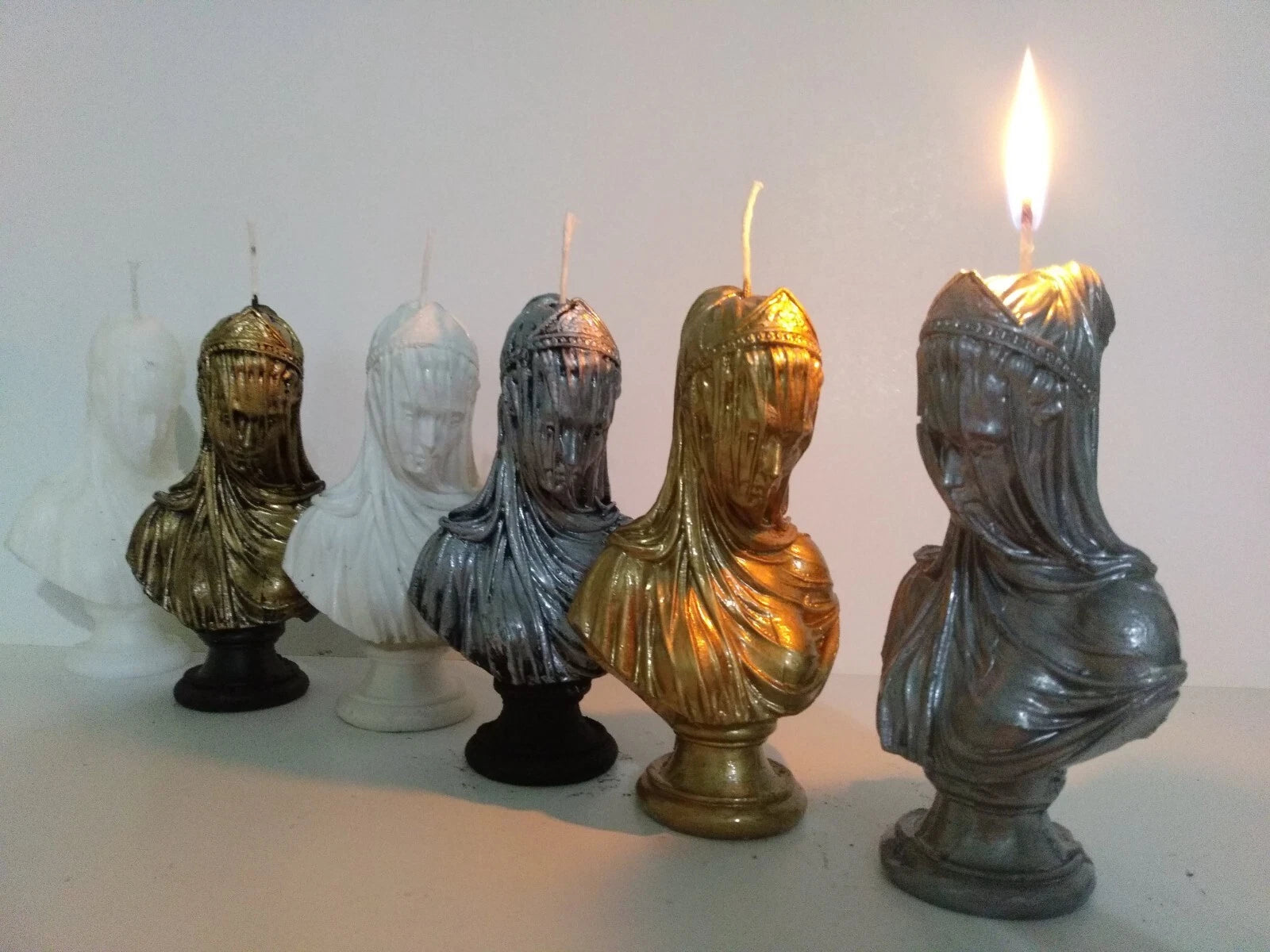 The Veiled Lady Statue Candle Decorative Bride Bust Scented Candle Homeartparis production