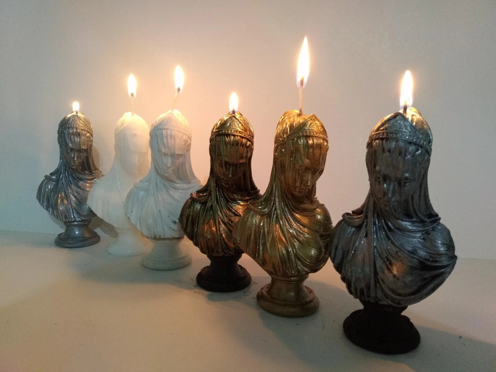 The Veiled Lady Statue Candle Decorative Bride Bust Scented Candle Homeartparis production