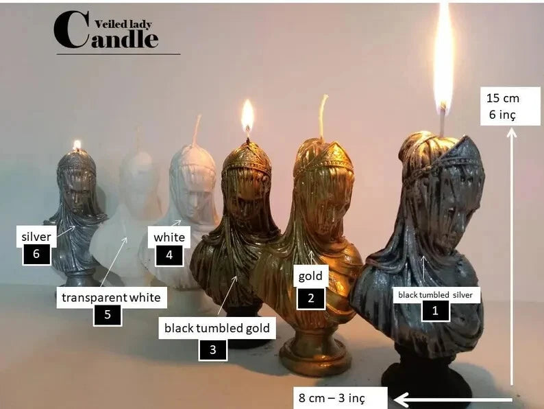 The Veiled Lady Statue Candle Decorative Bride Bust Scented Candle Homeartparis production