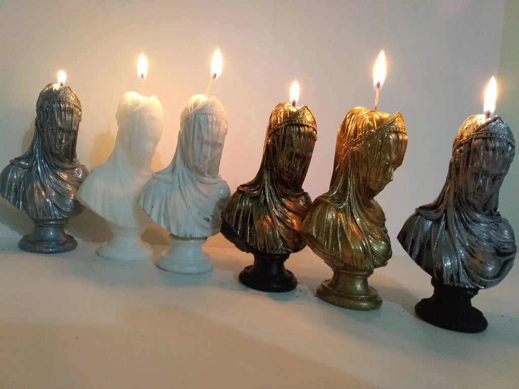The Veiled Lady Statue Candle Decorative Bride Bust Scented Candle Homeartparis production