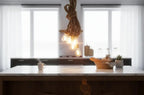 Waterfall Rope Chandelier, Rustic Cluster Light, Stairwell & High Ceiling Lighting, 8-Arm Jute Pendant