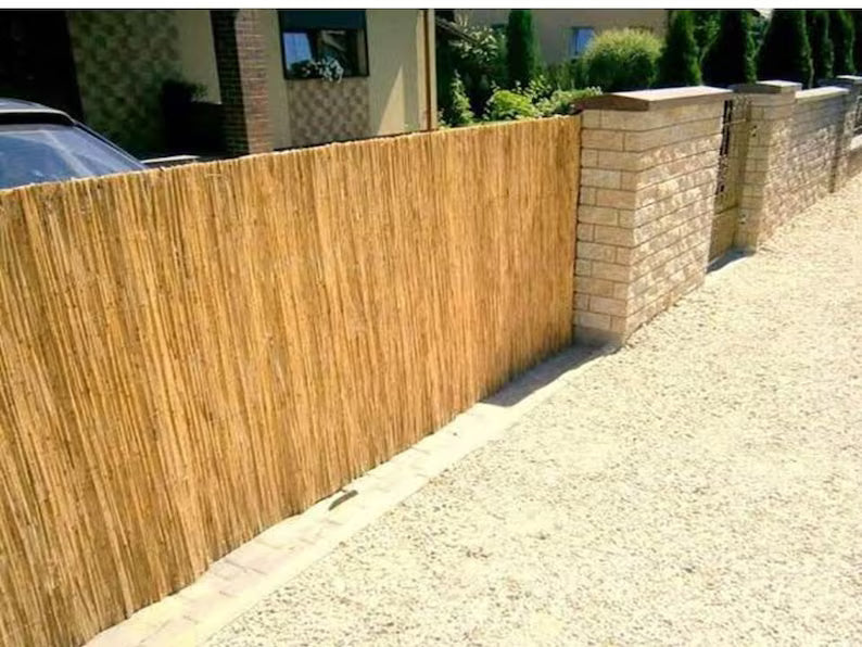 5 Meter Wide Natural Reed Screen Fence Custom Height Bamboo Roll Homeartparis production