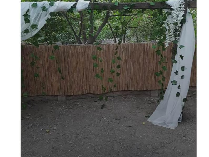 5 Meter Wide Natural Reed Screen Fence Custom Height Bamboo Roll Homeartparis production