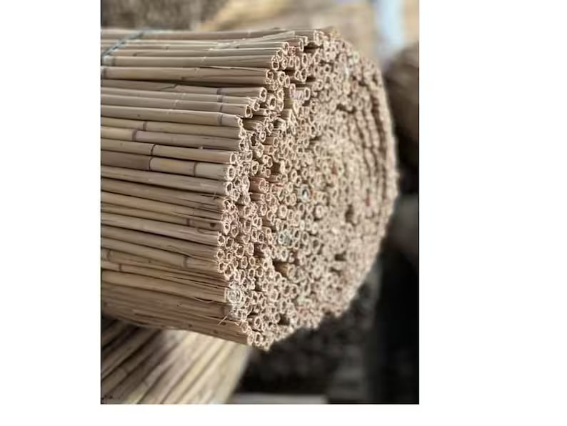5 Meter Wide Natural Reed Screen Fence Custom Height Bamboo Roll Homeartparis production