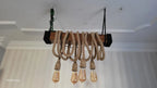 THE Wood Chandelier, Industrial Beam Light, 4-Rope Arm Fixture, Farmhouse Kitchen & Bar Lighting (Kopya)