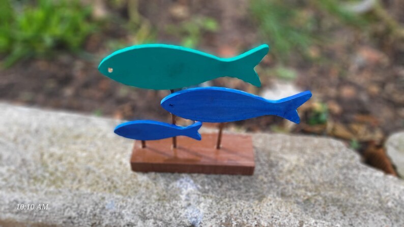Wooden Fish Family Decor Coastal Nautical Ornament Homeartparis production