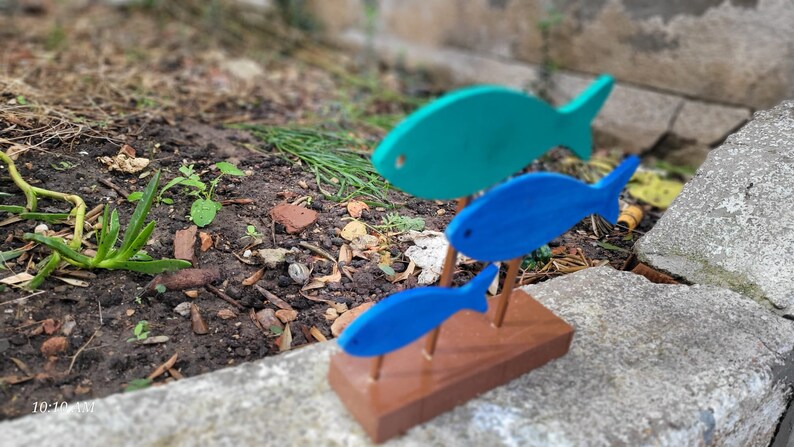 Wooden Fish Family Decor Coastal Nautical Ornament Homeartparis production