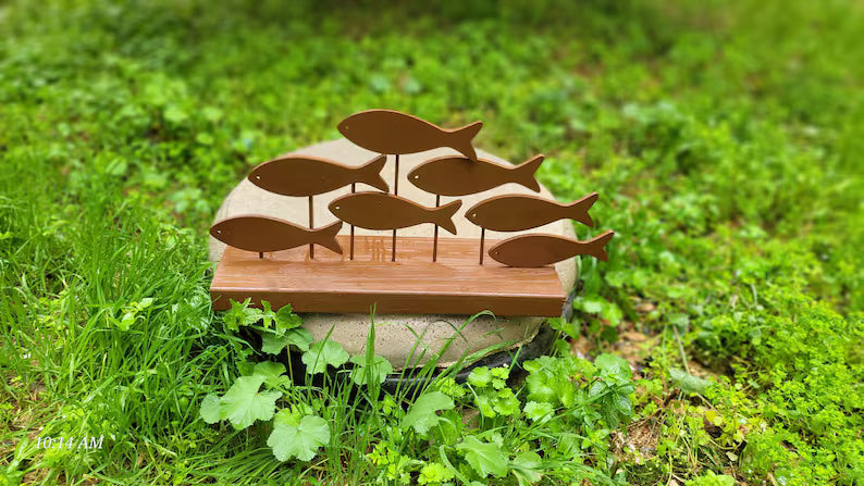 The Wooden Fish Nautical Decor Set of 7 Beach House Decor Homeartparis production