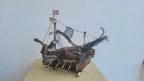 The  Bastarda Vintage Driftwood Sailing Ship Handmade Wooden Model Boat Homeartparis production