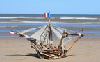 The Big Fish 1 Vintage Driftwood Boat Wood Sailing Ship Model Homeartparis production