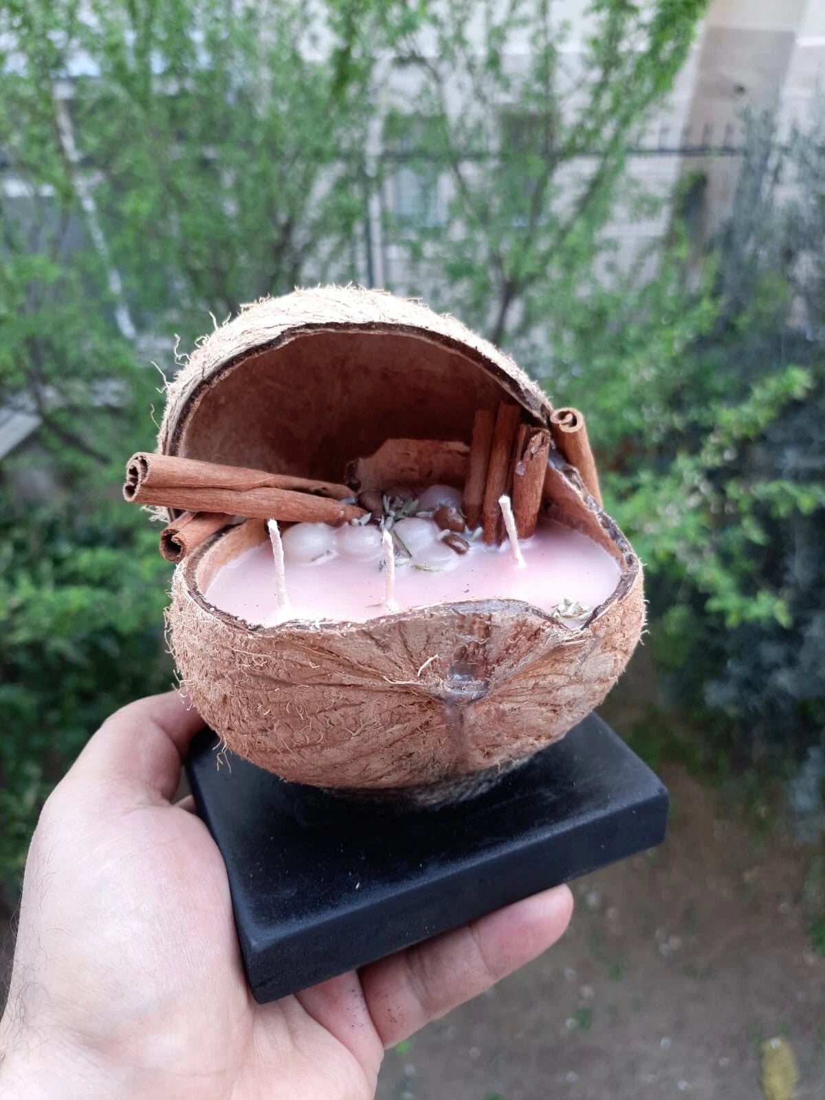 The Candle in Real Coconut Natural Coconut Decorative Candle Homeartparis production)