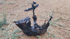 The Antique Style Driftwood Model Ship Christopher Columbus Boho Art Homeartparis production