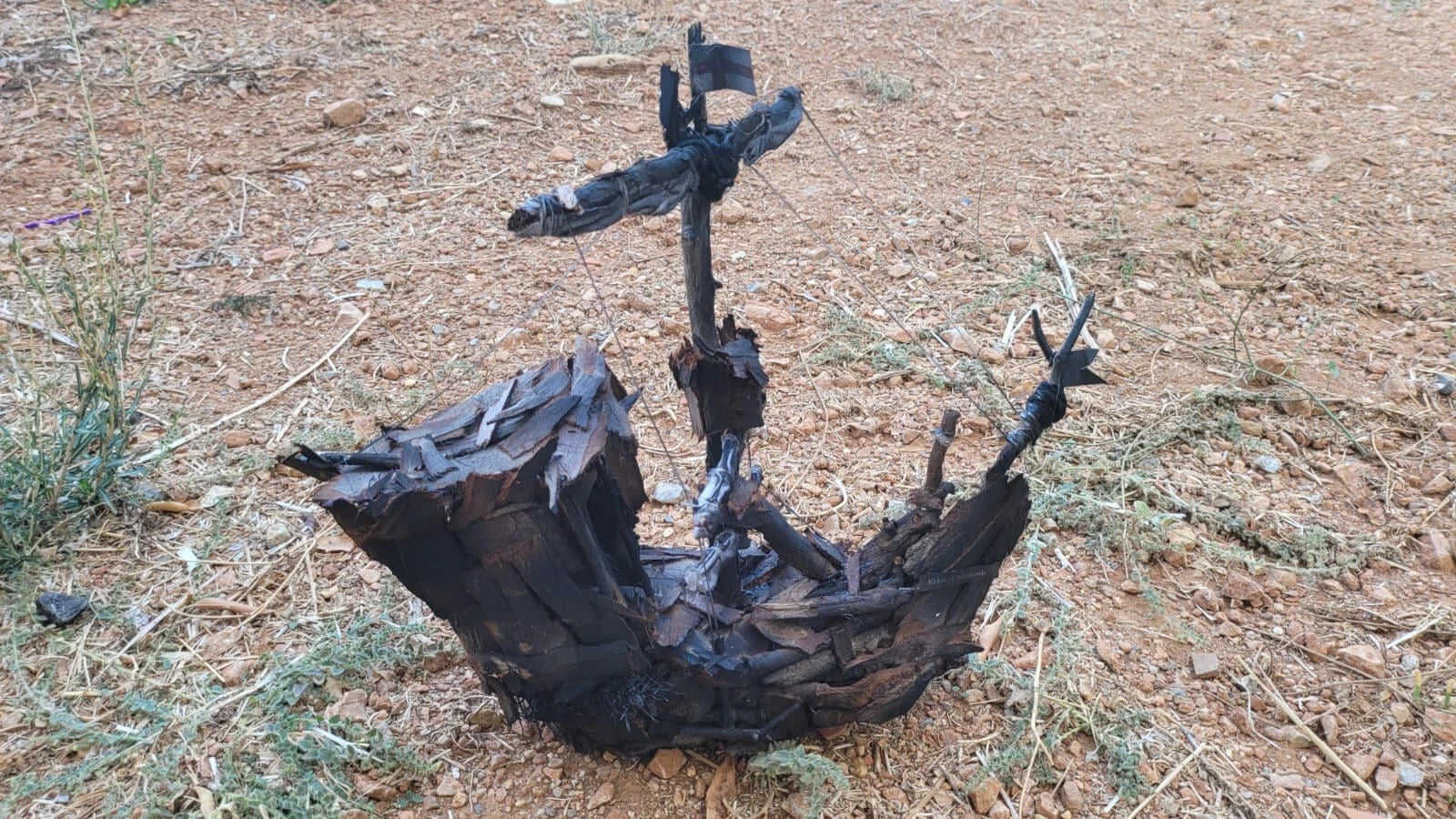 The Antique Style Driftwood Model Ship Christopher Columbus Boho Art Homeartparis production
