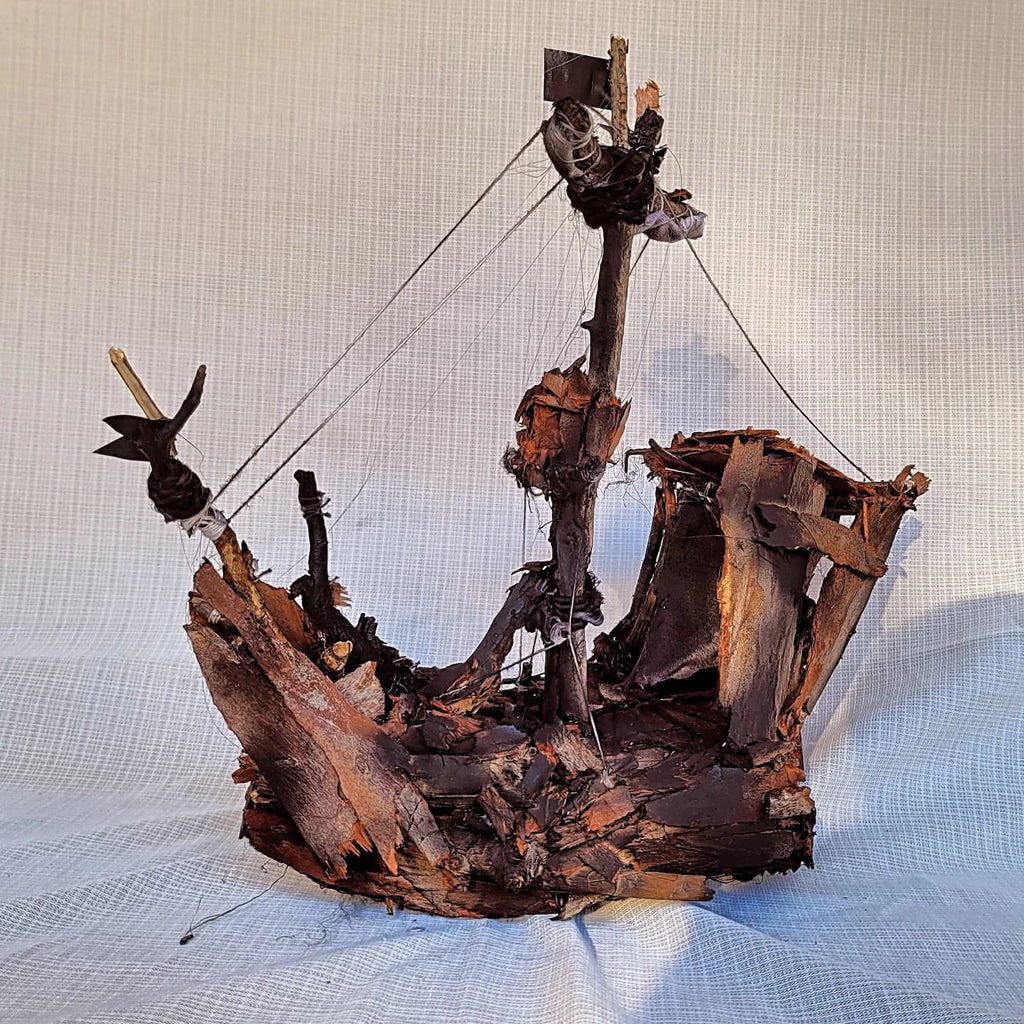 The Antique Style Driftwood Model Ship Christopher Columbus Boho Art Homeartparis production