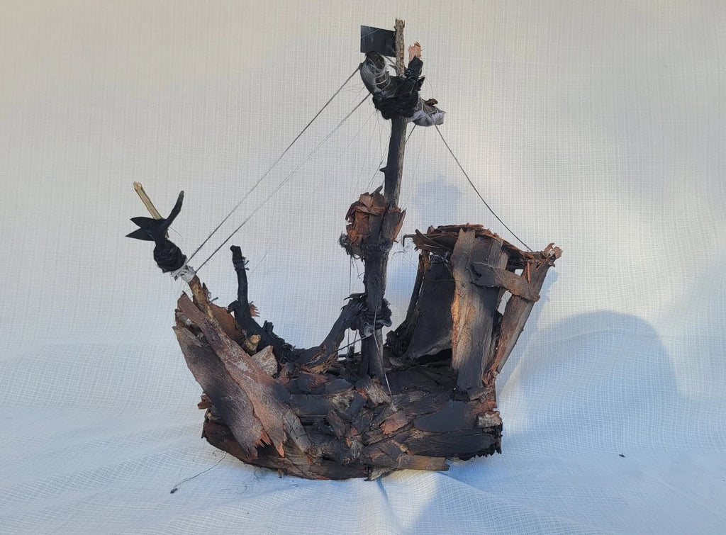 The Antique Style Driftwood Model Ship Christopher Columbus Boho Art Homeartparis production