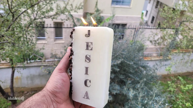 homeartparis coffee bean candle with name, scented coffee bean candle with name, personalized gift, dw decorative handmade coffee bean candle