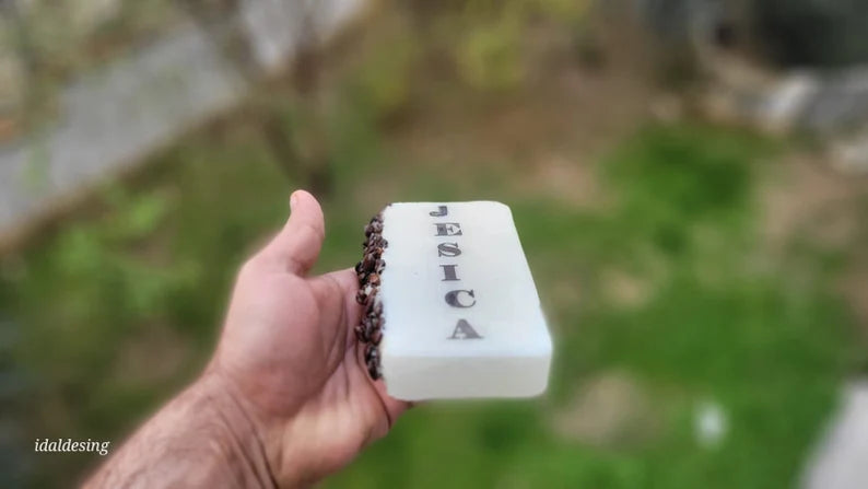 homeartparis coffee bean candle with name, scented coffee bean candle with name, personalized gift, dw decorative handmade coffee bean candle