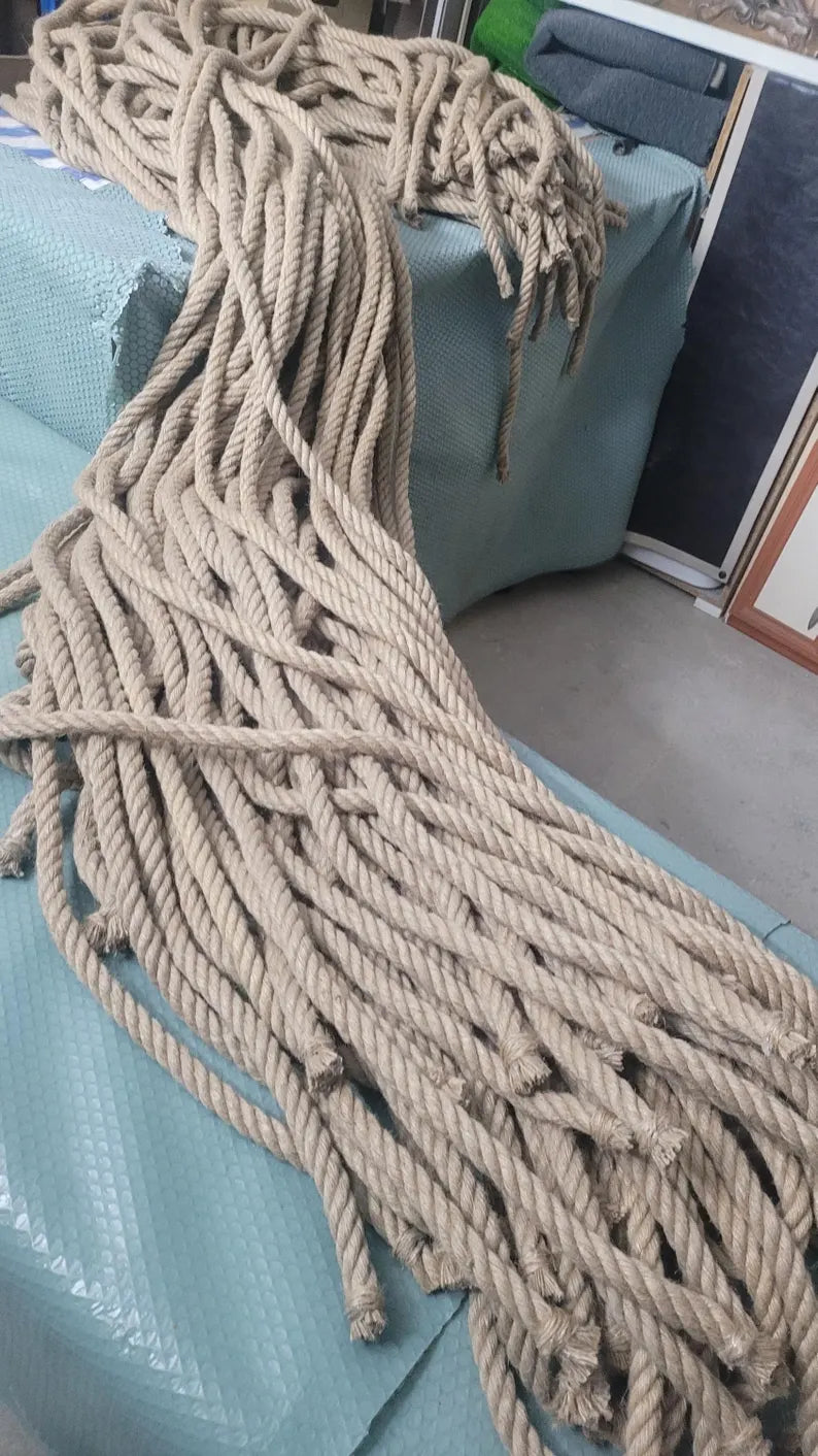 Handmade Jute Rope Room Divider 1.5x2m Rustic Boho Wall Decor Homeartparis production