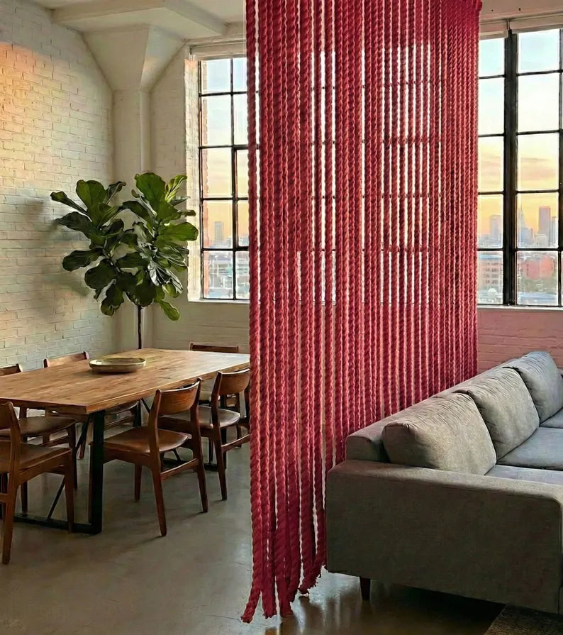Handmade Jute Rope Room Divider 1.5x2m Rustic Boho Wall Decor Homeartparis production