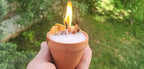 homeartparis Handmade Terracotta Pot Candle 5 pcs set, Rustic Decor with Cinnamon & Dried Fruit, Wedding Favor, Table Centerpiece, Natural Kitchen Candle