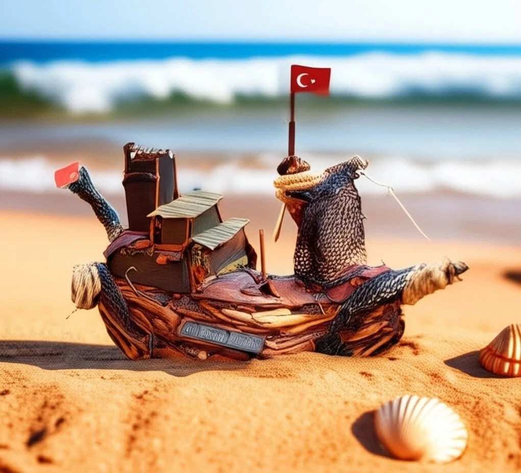 Hali Karnasos Fisherman Vintage Wooden Fishing Boat Driftwood Art Homeartparis production