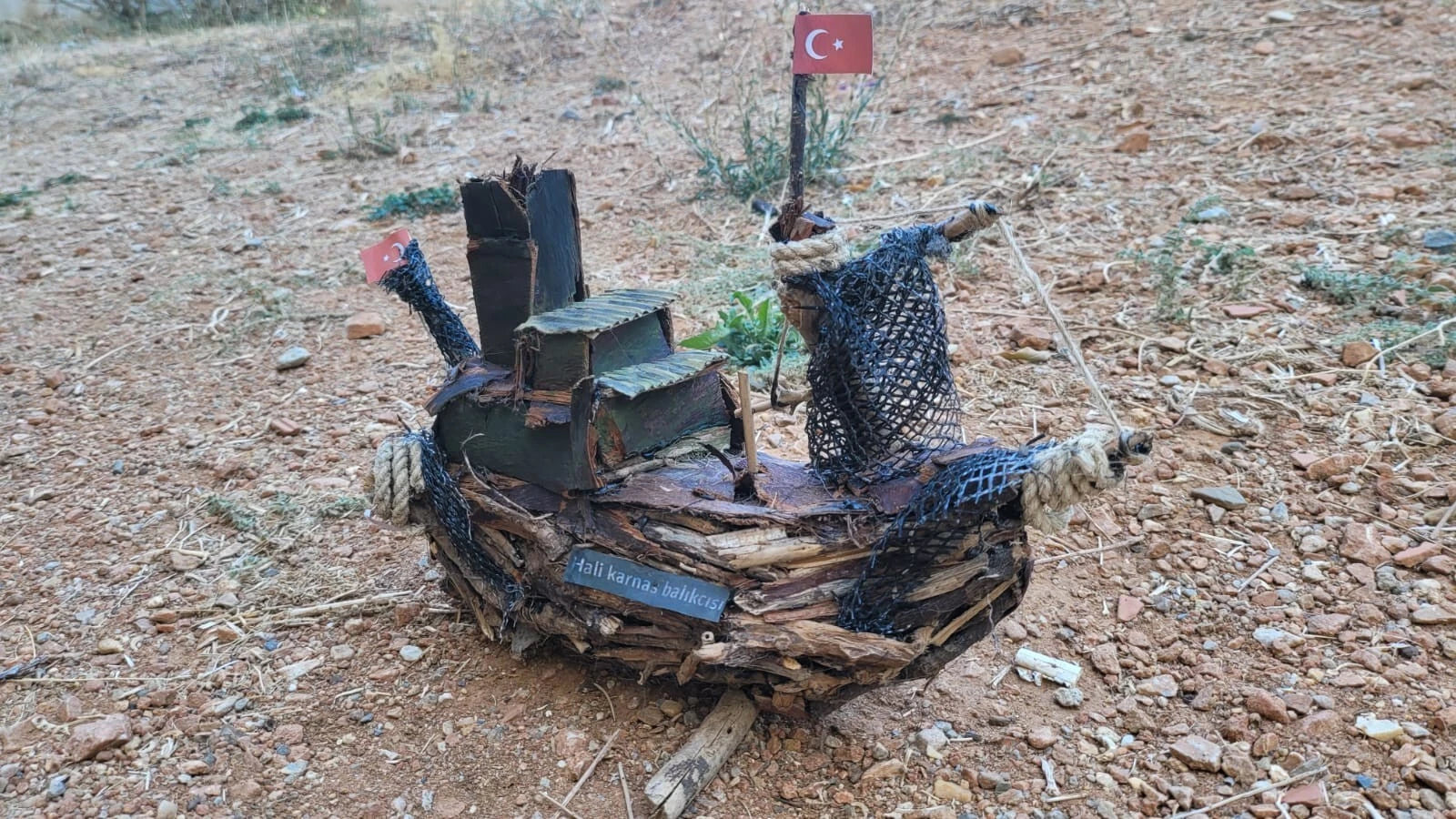 Hali Karnasos Fisherman Vintage Wooden Fishing Boat Driftwood Art Homeartparis production