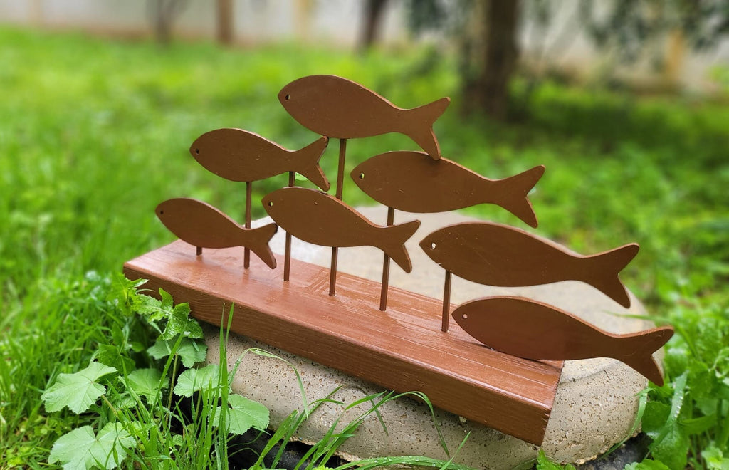 The Wooden Fish Nautical Decor Set of 7 Beach House Decor Homeartparis production