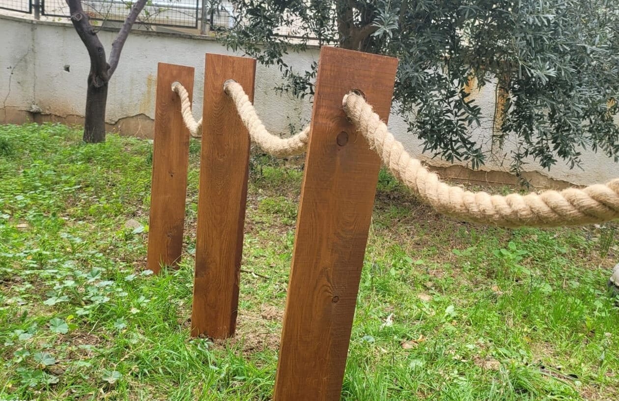 Rustic Rope and Wood Garden Edging Wooden Pathway Border Homeartparis production