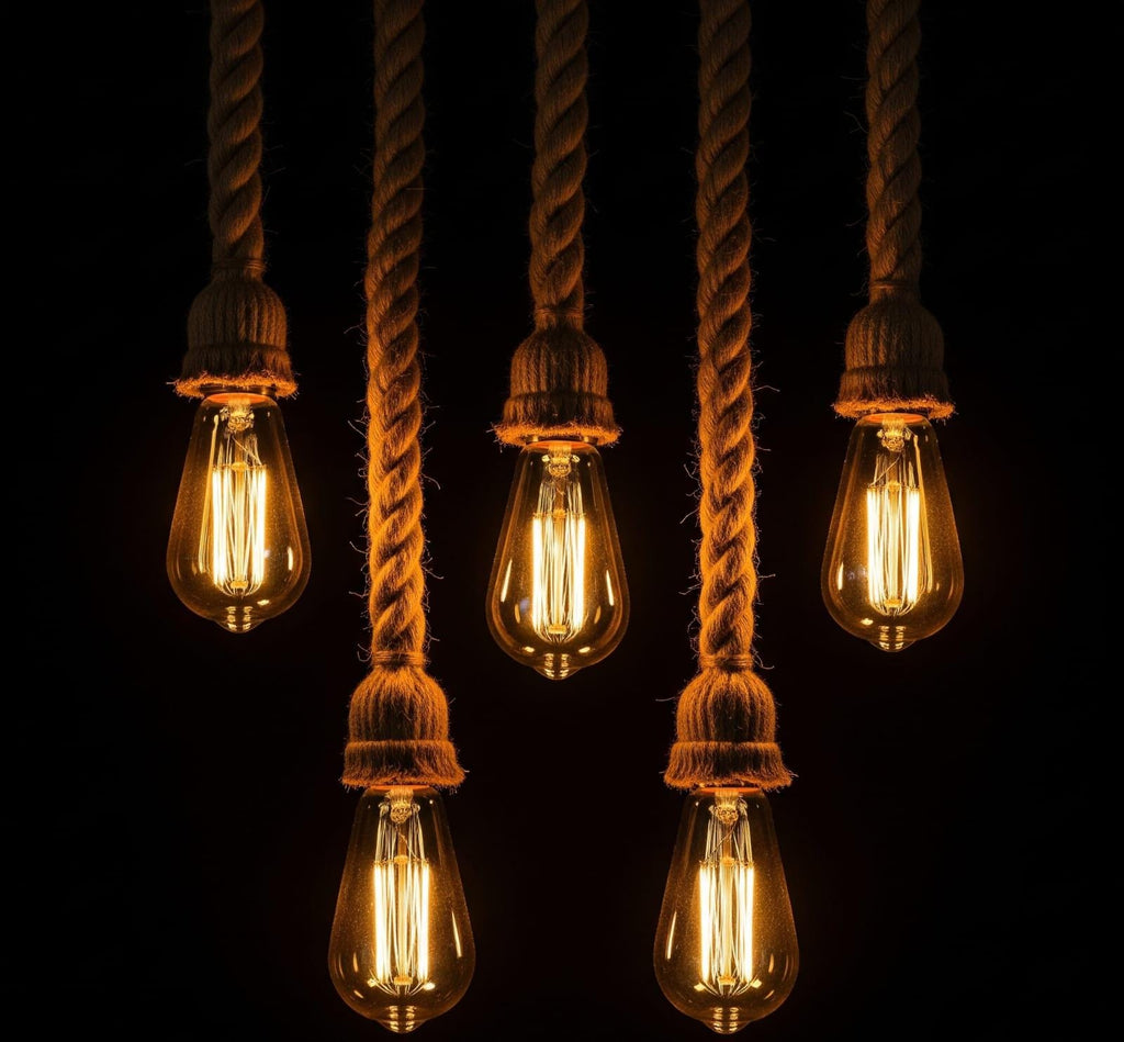 Custom large rustic rope chandelier, by homeartparis