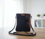 The Black Crochet Mini Bag - Handmade Phone Purse by Seval Özsoy - Small Crossbody Shoulder Bag - Minimalist Artisan Gift for Her