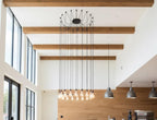 homeartparis - Vertical Cluster Spider Chandelier (Custom 6-40+), High Ceiling Industrial Pendant Light for Cafe Office Lobby