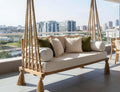 Handmade Rustic Porch Swing & Lounger | Pine Wood Swing Homeartparis