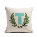 homeartparis Monogram Initial Punch Needle Pillow Cover, Custom Letter & Color, Linen Cushion Case, Personalized Gift