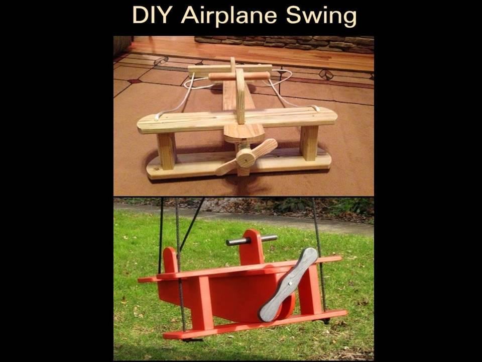 DIY Airplane Swing Plan PDF Woodworking Project Blueprint Made by Homeartparis production