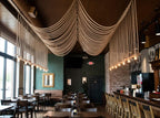 Large MEGA Set 4 Meter Custom Length Hemp Rope Pendant Light Industrial Chandelier Homeartparis production